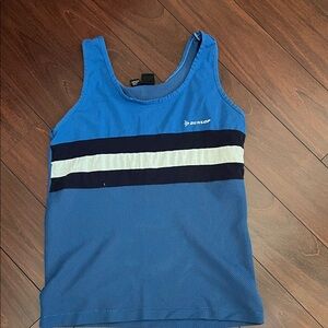 Dunlop Blue and White Tank Top with Mesh- size Medium, great condition